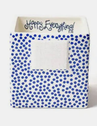 Happy Everything Indigo Dot Small Mini Nesting Cube (in store only-no shipping!)