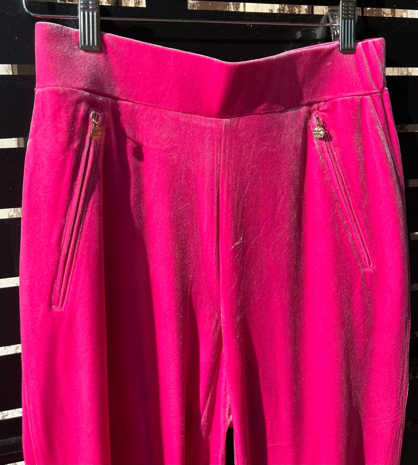 Emily McCarthy Downtown Jogger-Fuchsia Fedora Velvet