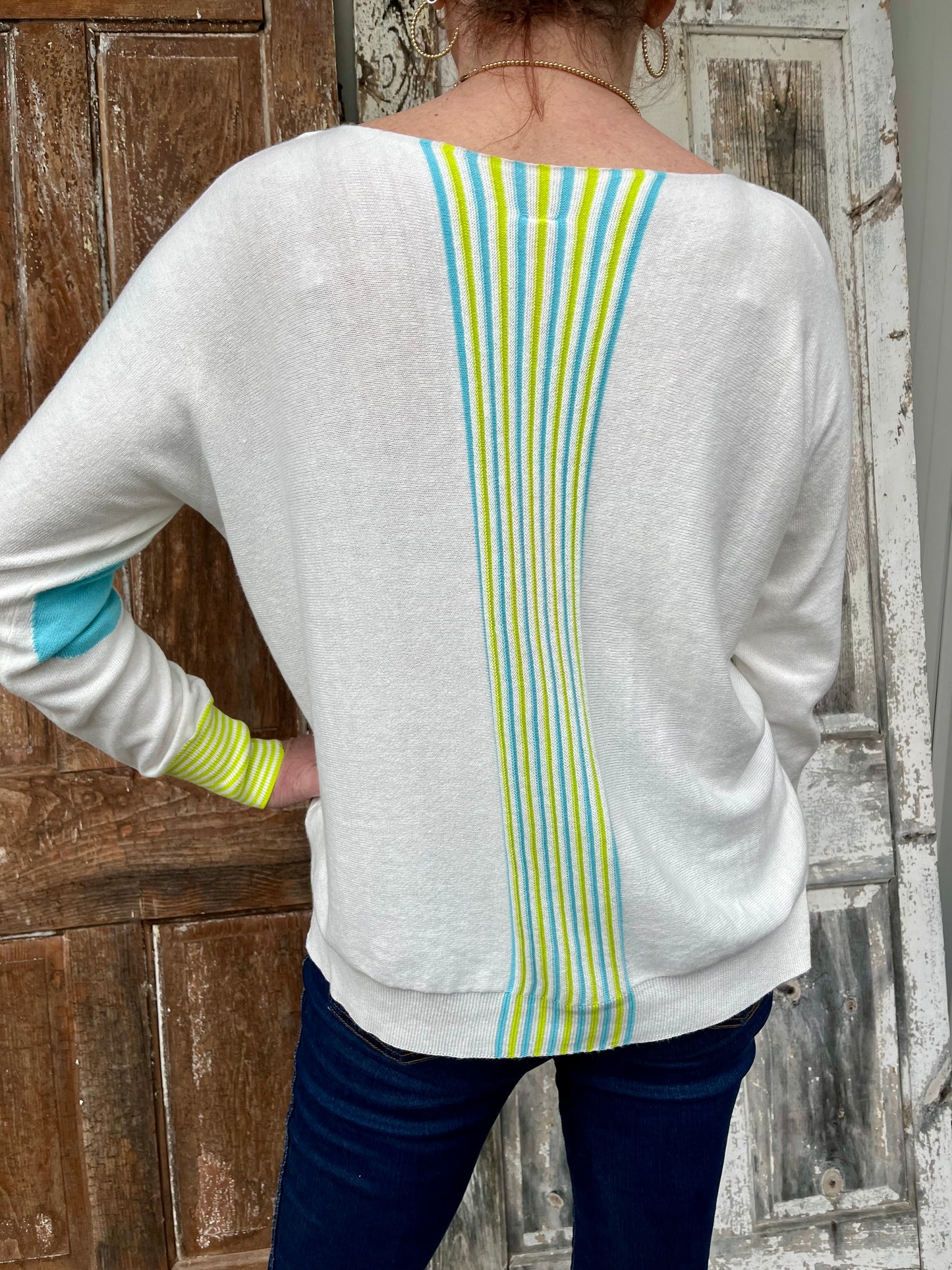 Spotted Sweater - White
