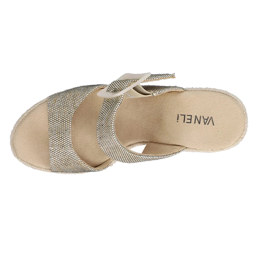 Layla Sandal - Camel Raffia