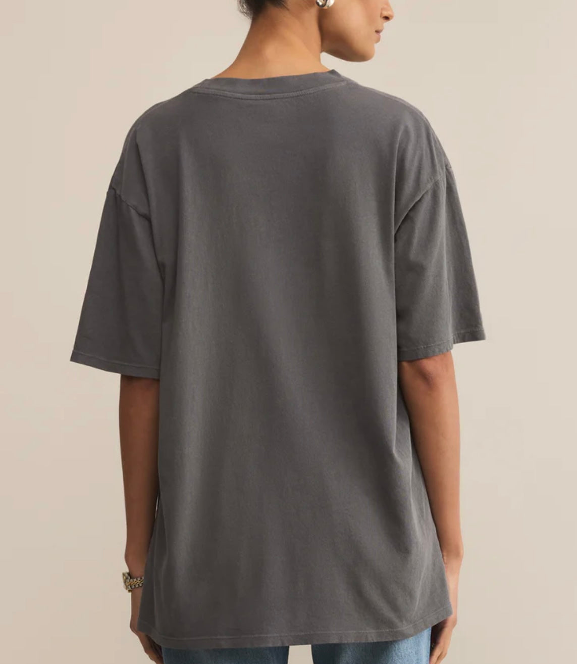 Good Times City Tee-Charcoal Moon