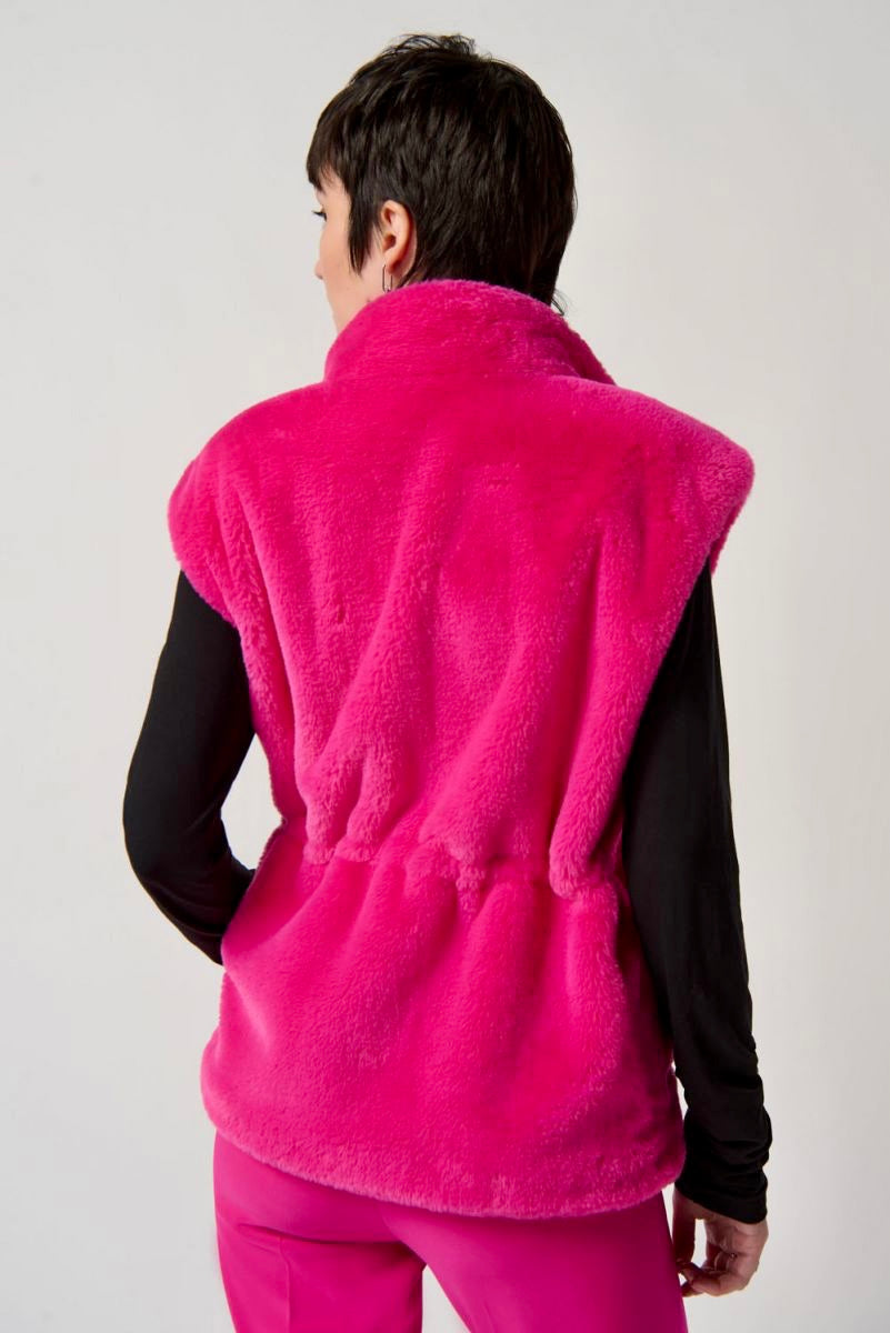 Faux Fur Vest - Pink