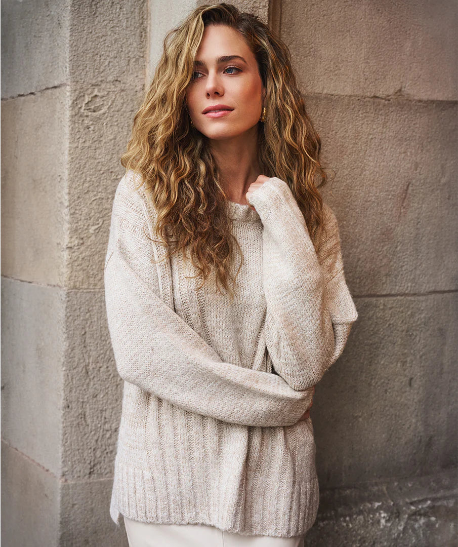 Lurex Sweater-Sand Metallic