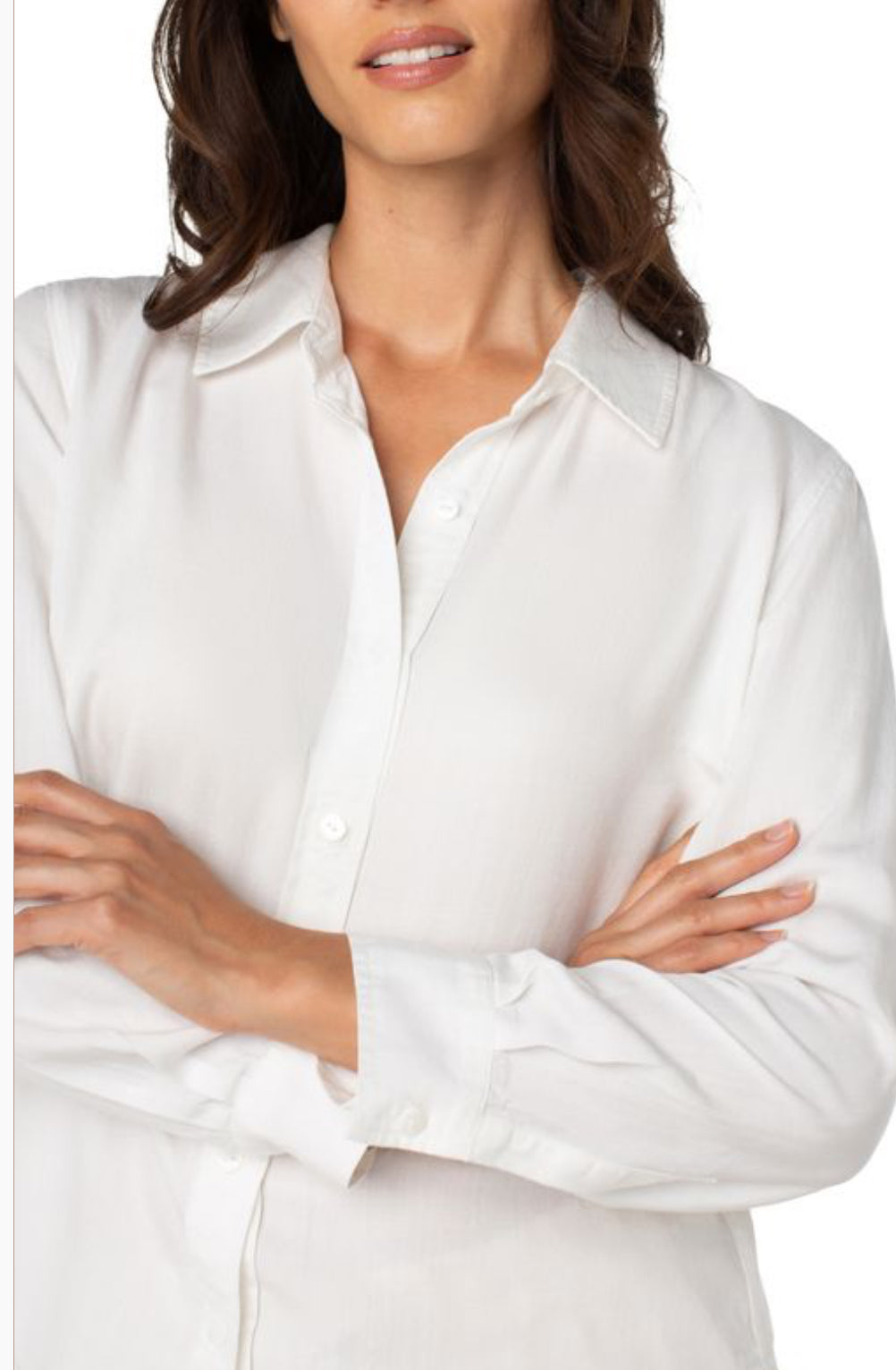Long Rolled Sleeve Woven Shirt