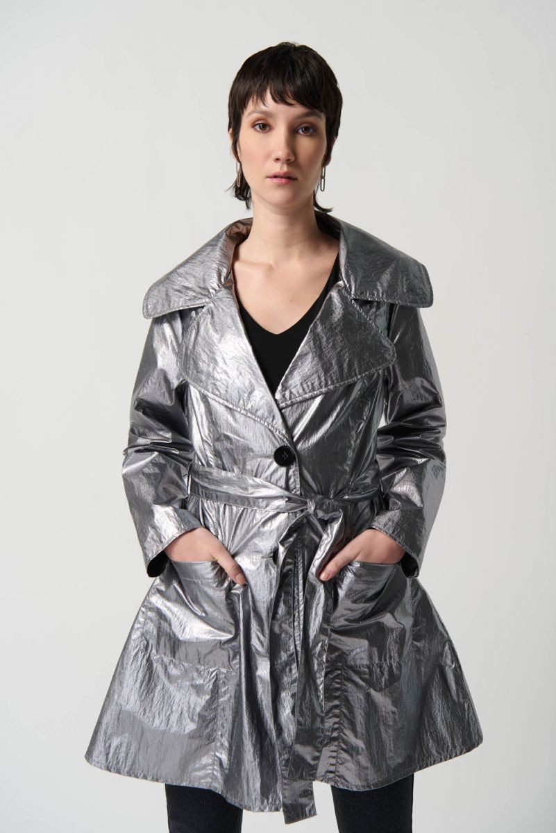 Metallic Coat - Silver