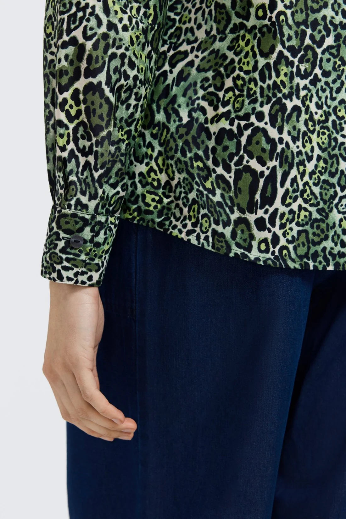 Marlee Shirt-Green Leopard