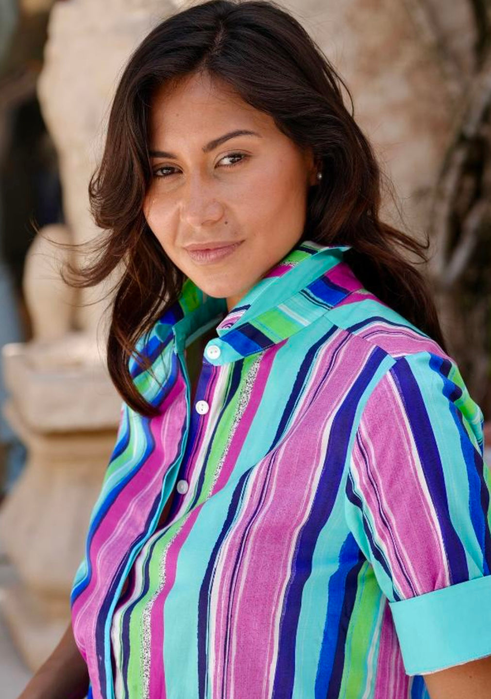 Missy Neil Dress-Multicolor Stripe