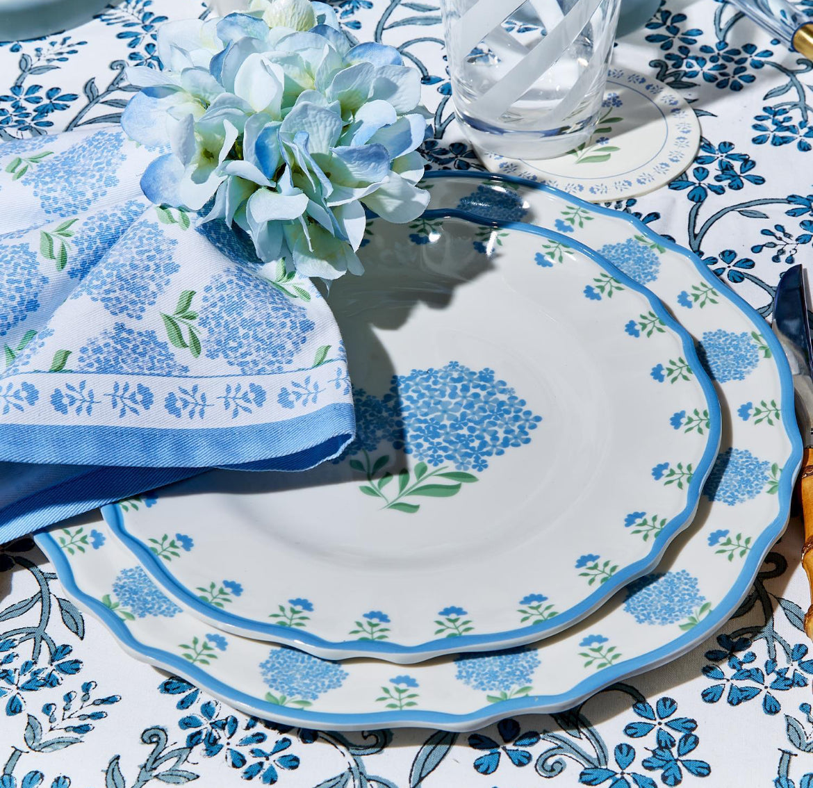 Hydrangea Melamine Plate (Set of 4)