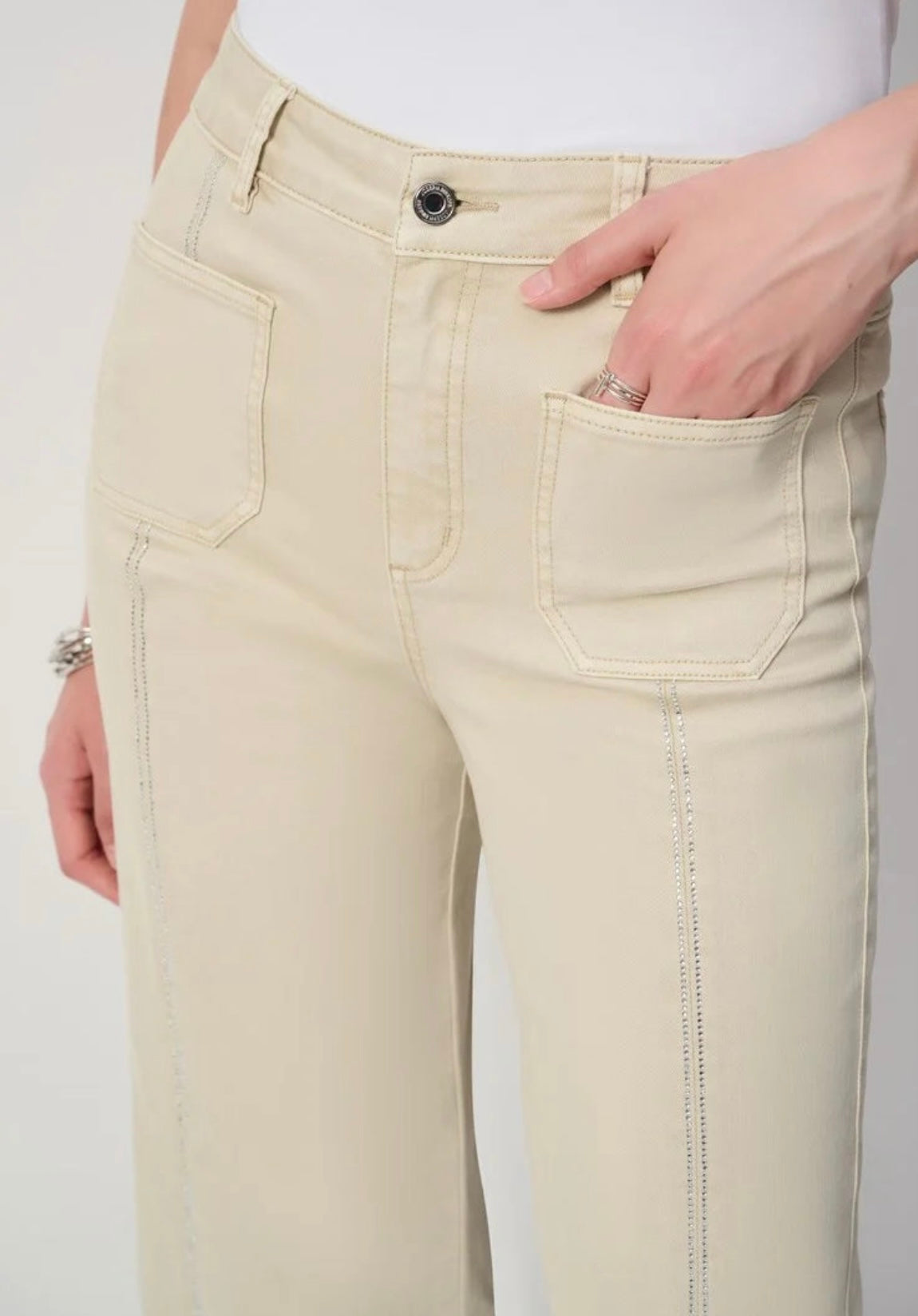 Joseph Ribkoff Culotte with Embellishment Front Seam