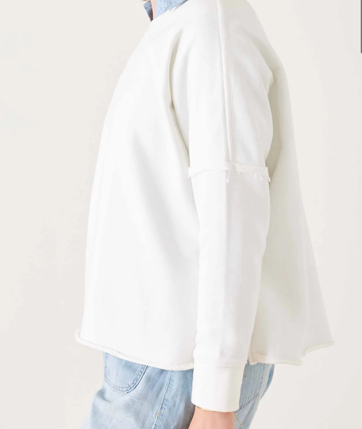 Frenchie RW Edge Crewneck-White