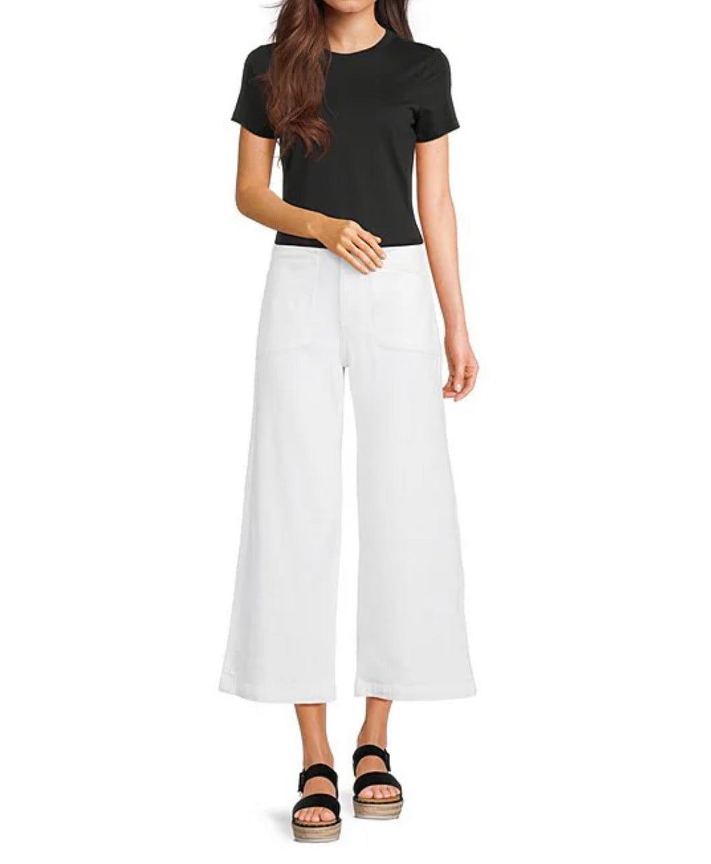 Valley Girl High Rise Wide Leg Jeans-white