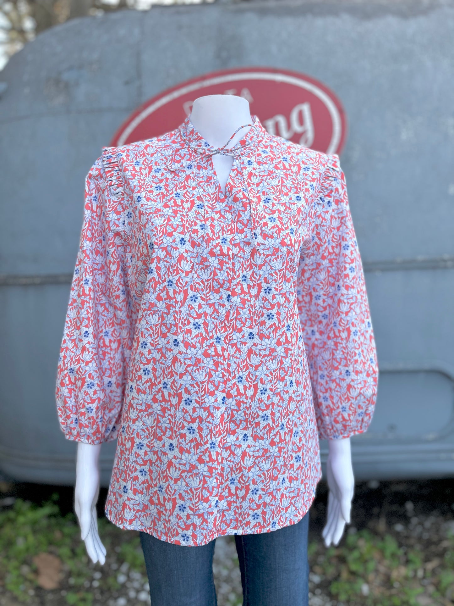 Floral Top - Orange Multi