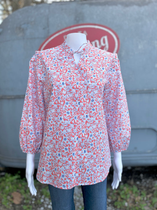 Floral Top - Orange Multi