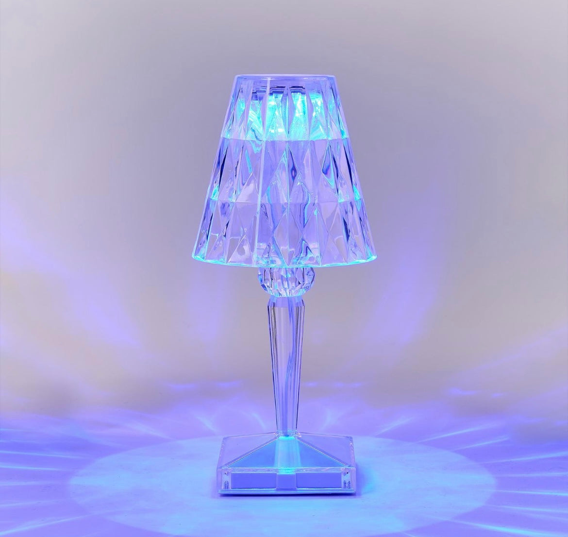 LED Cordless Color-Changing Crystal Lamp