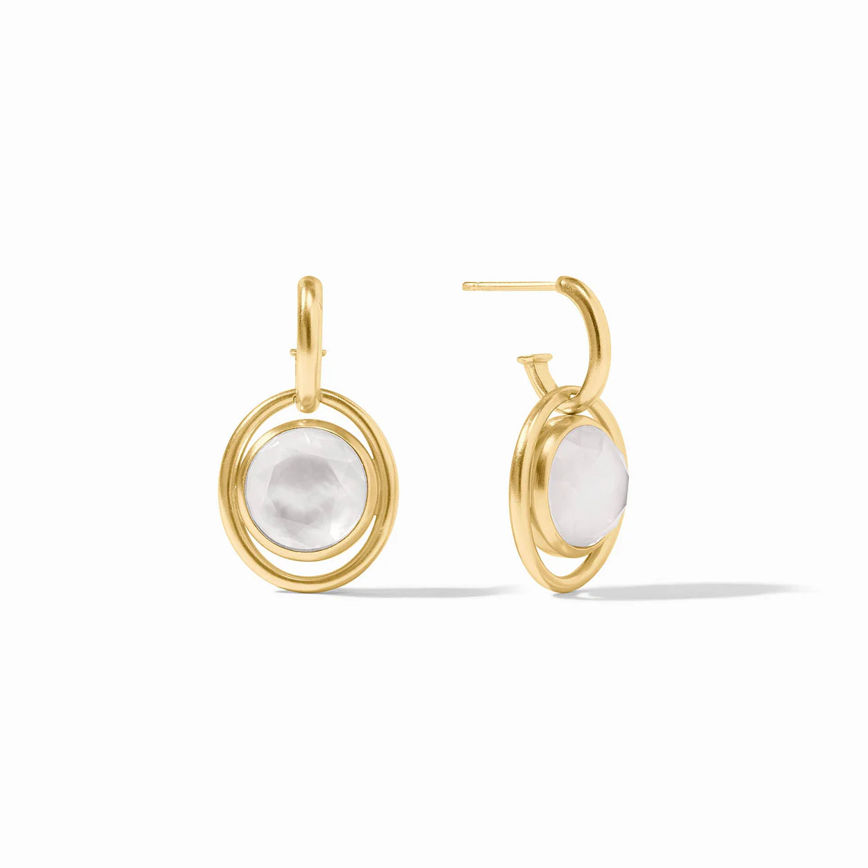 Laguna Hoop & Charm Earring-Iridescent Clear Crystal