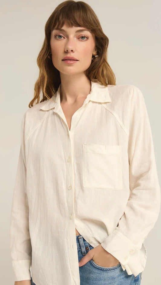 The Perfect Linen Top - White