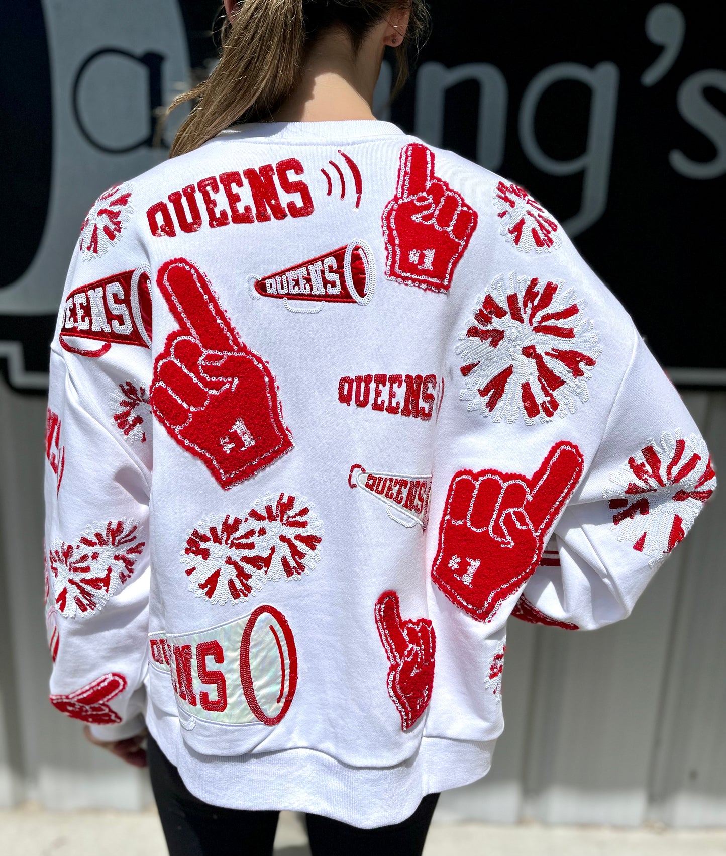 Cheer Icon Sweatshirt - Crimson/White