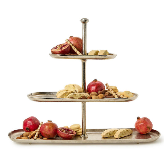 Silver Three Tier Tray