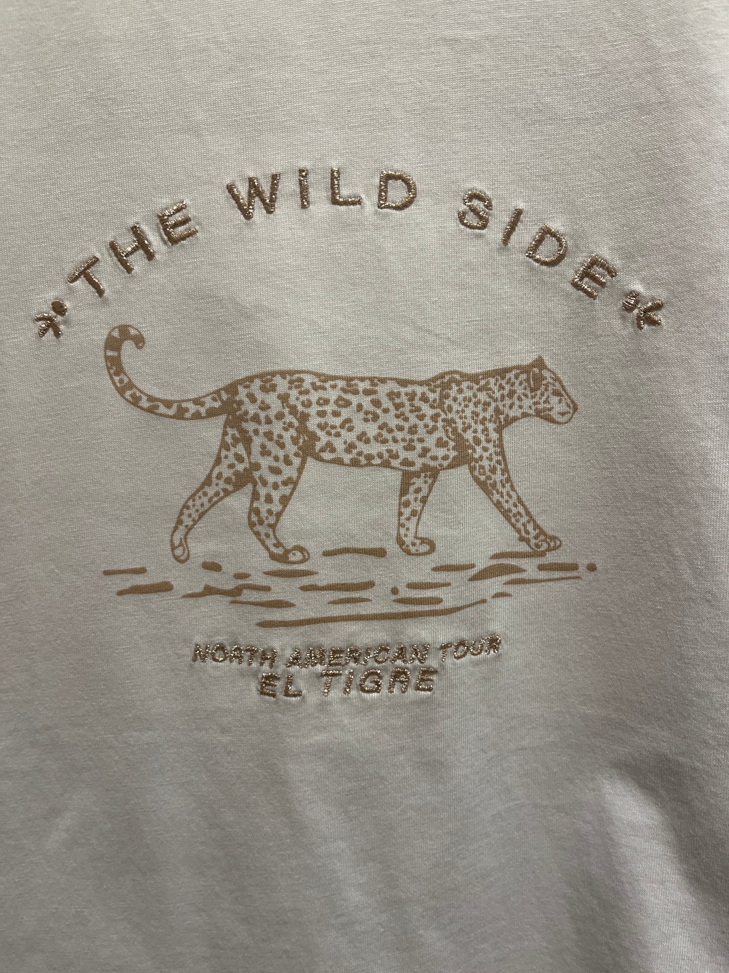Safari ‘Wild Side’ Tee-Gold/White
