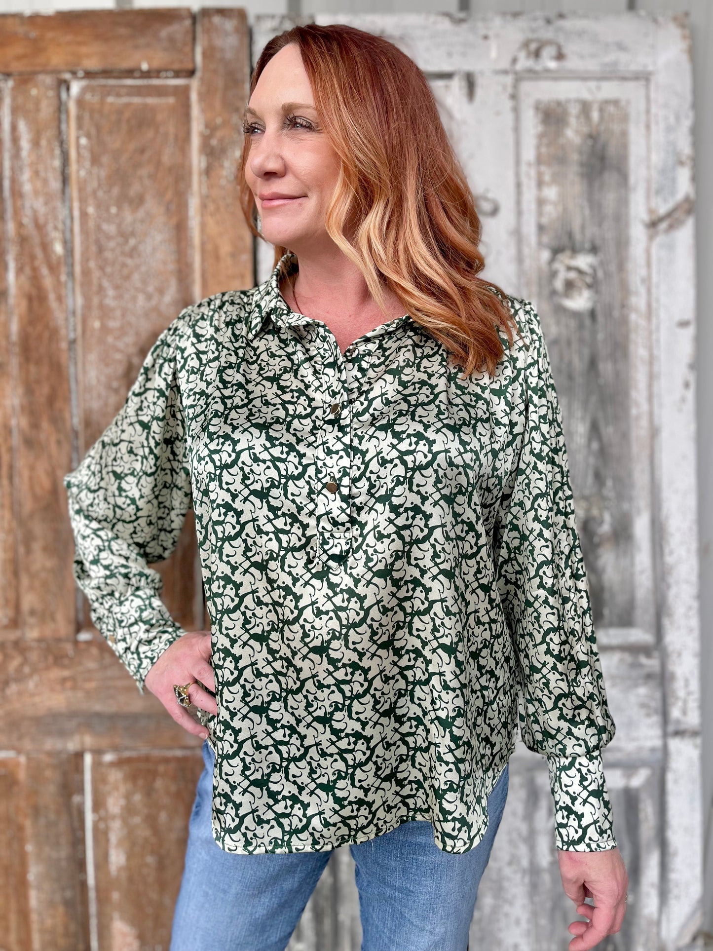 Everything Top - Abstract Emerald