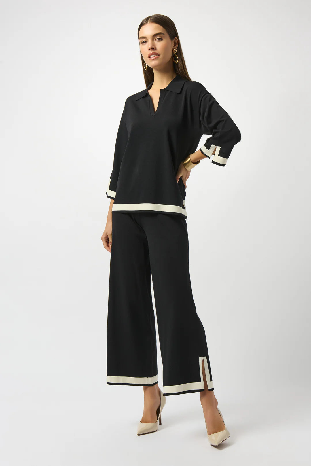 Ribkoff Black and White Pullover