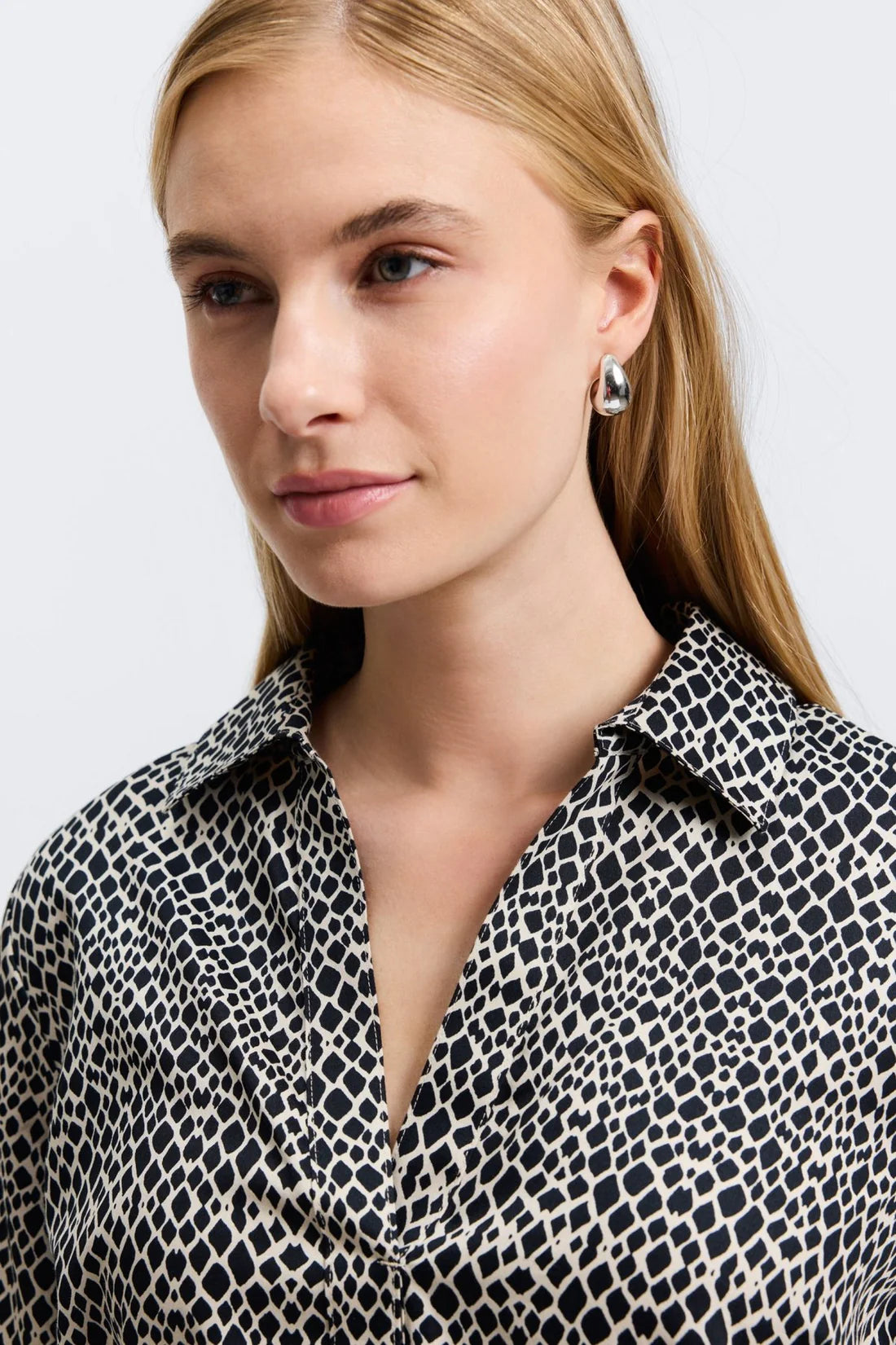 Frankie Popover Top-Snakeskin