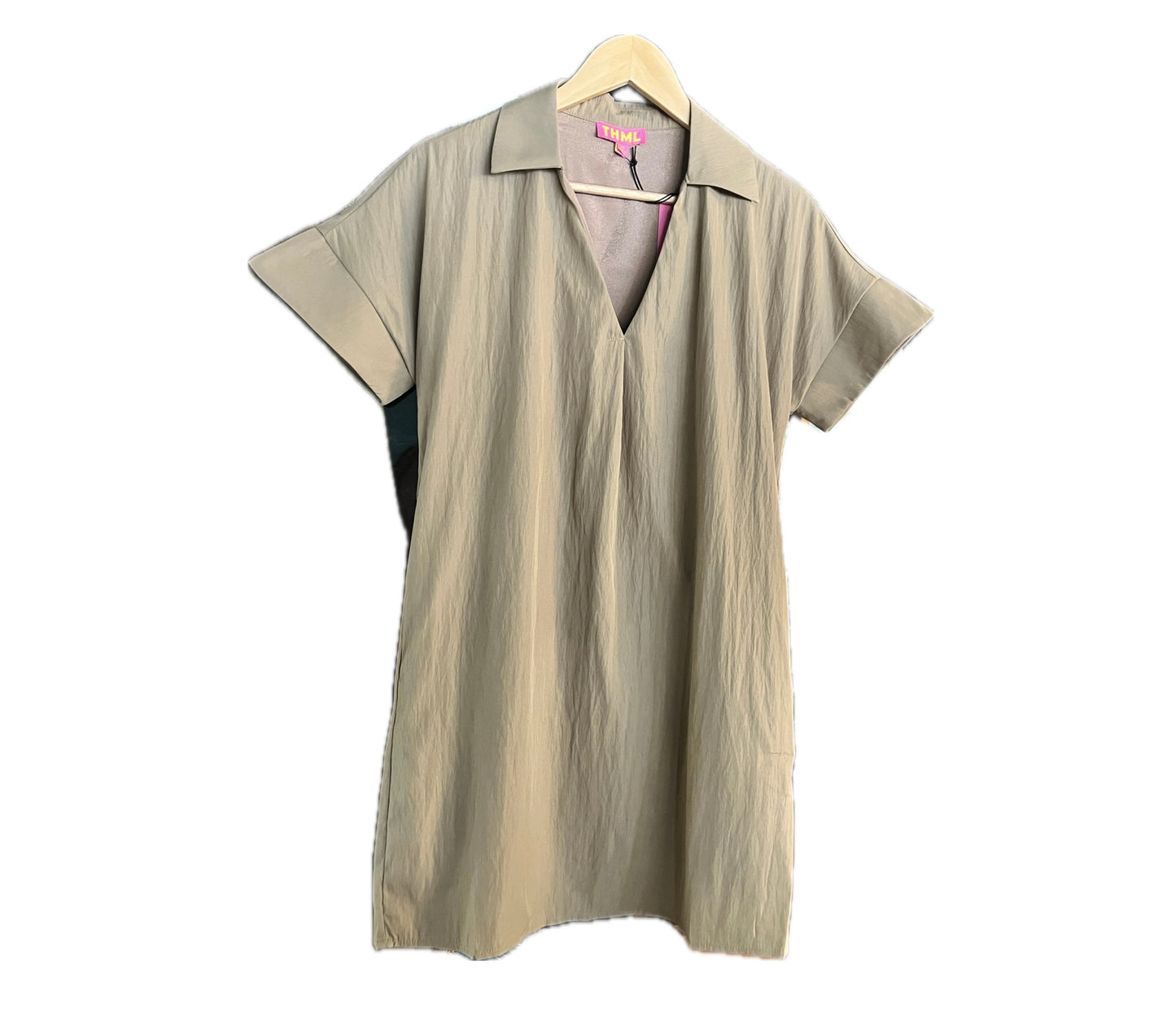 Short Sleeve V-Neck Dress