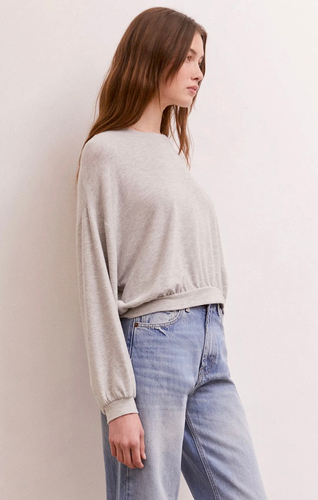 Caro Long Sleeve Top - Grey
