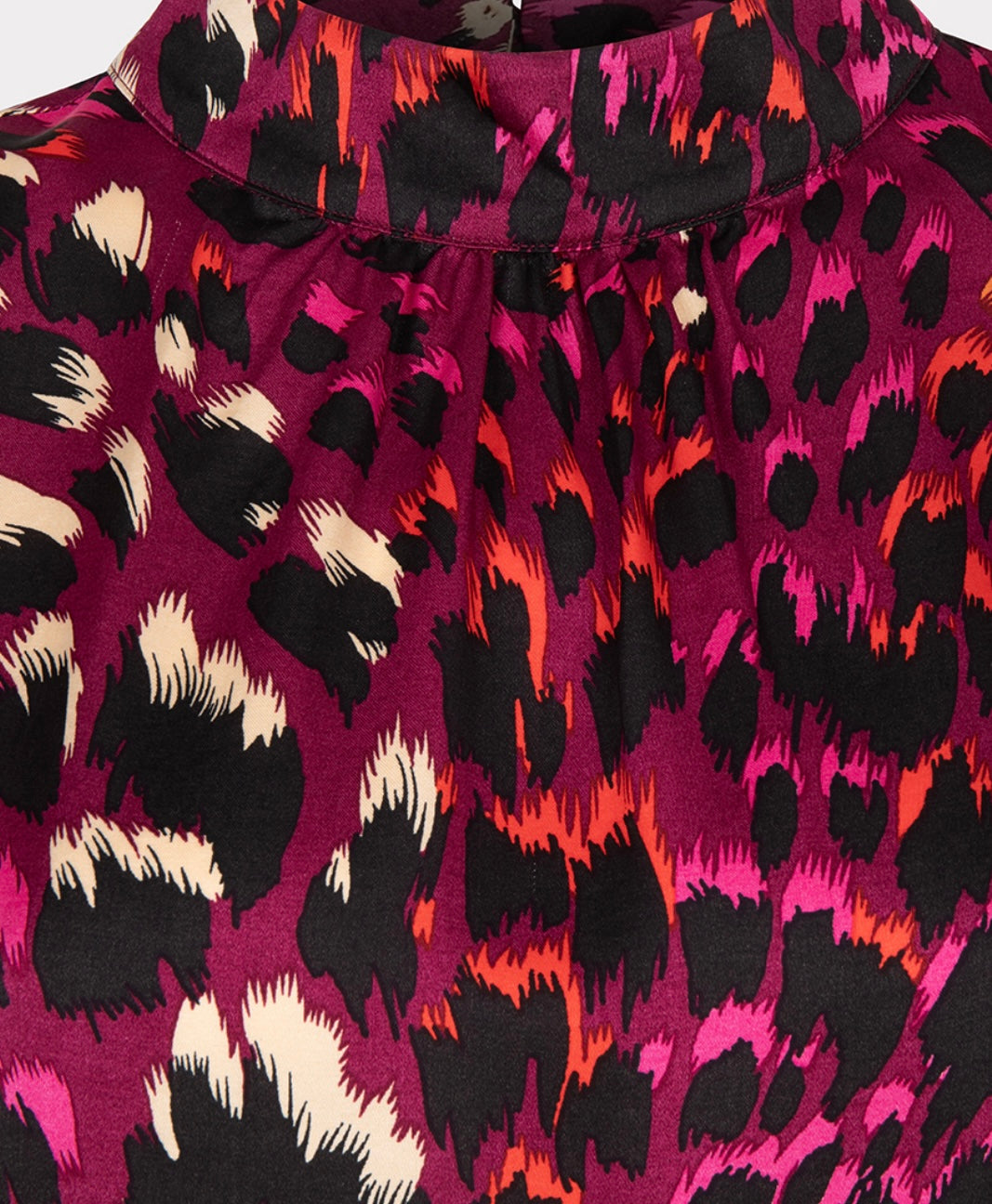 Esqualo Printed Stand up Collar Blouse