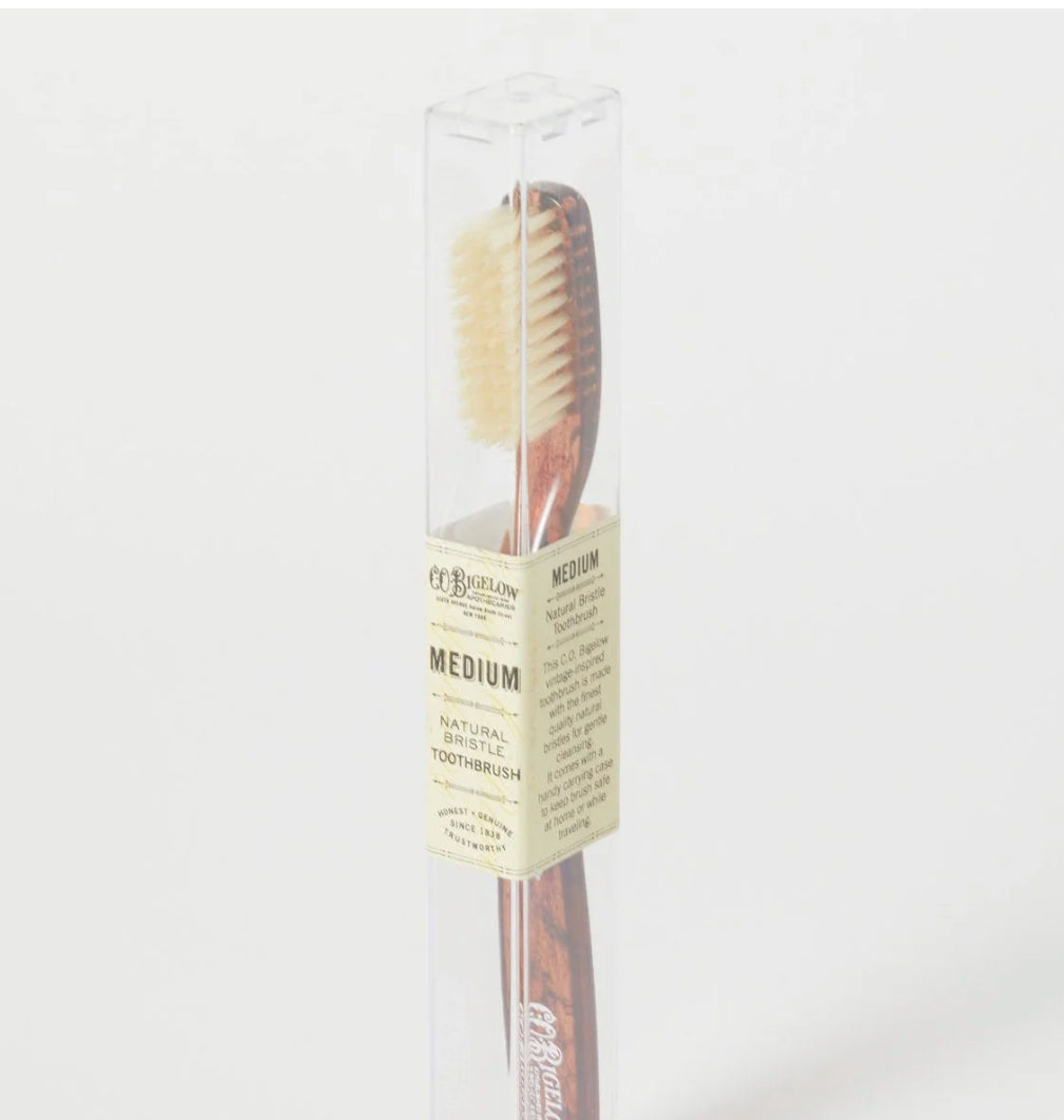 C. O. Bigelow Natural Bristle Tortoise Toothbrush-Medium