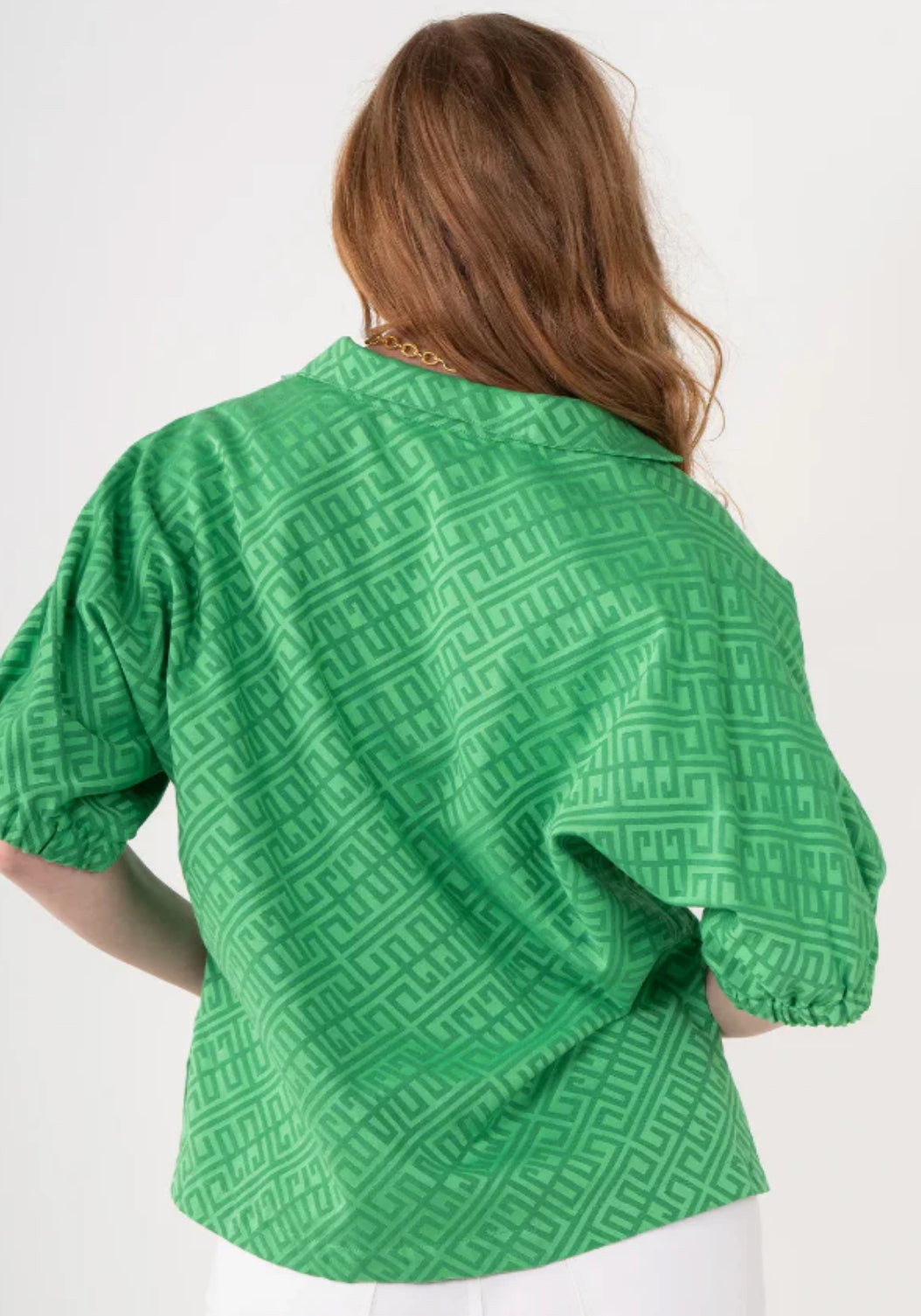 Poppy Top-Fairway Green Monogram