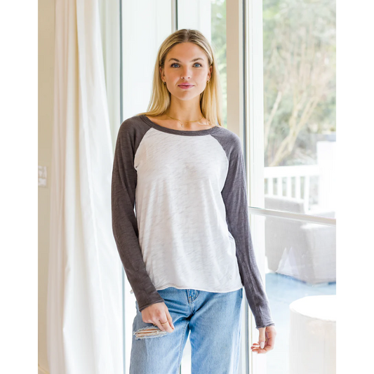 Raglan Long Sleeve Crew Top