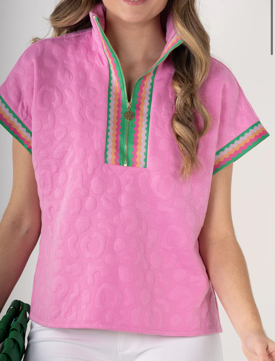 Poppy Top-Magenta Cheetah
