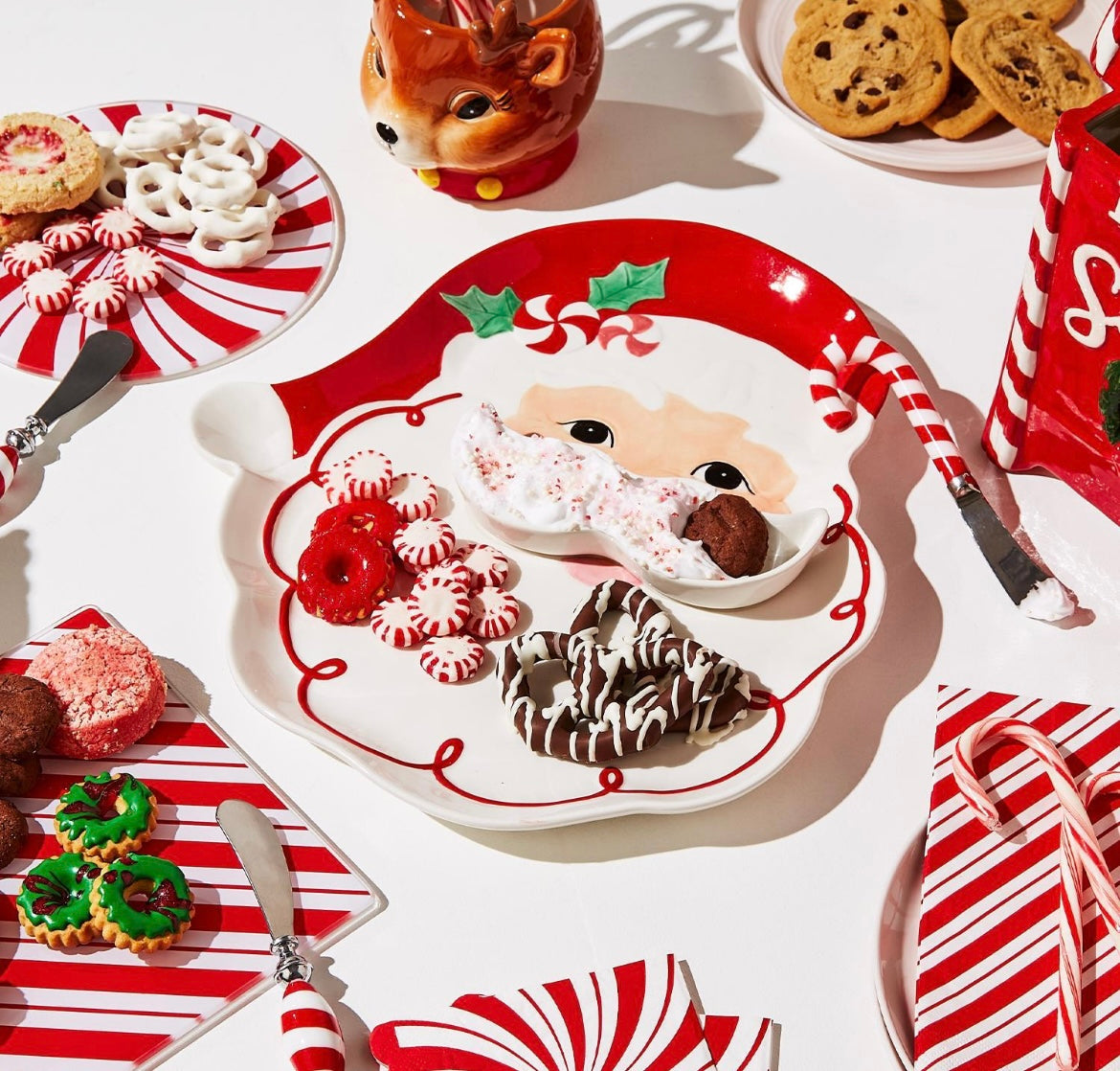 Santa Dip Platter with Bowl Set