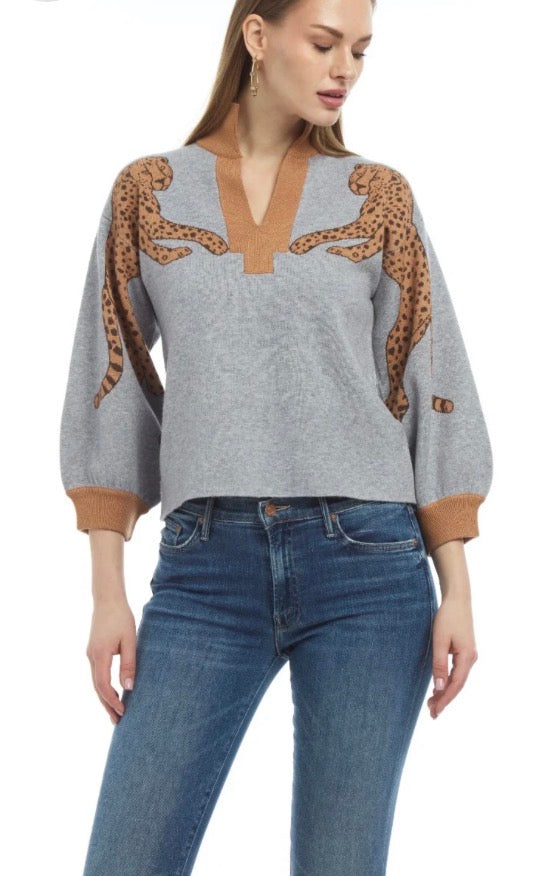 Cheetah Knit Top