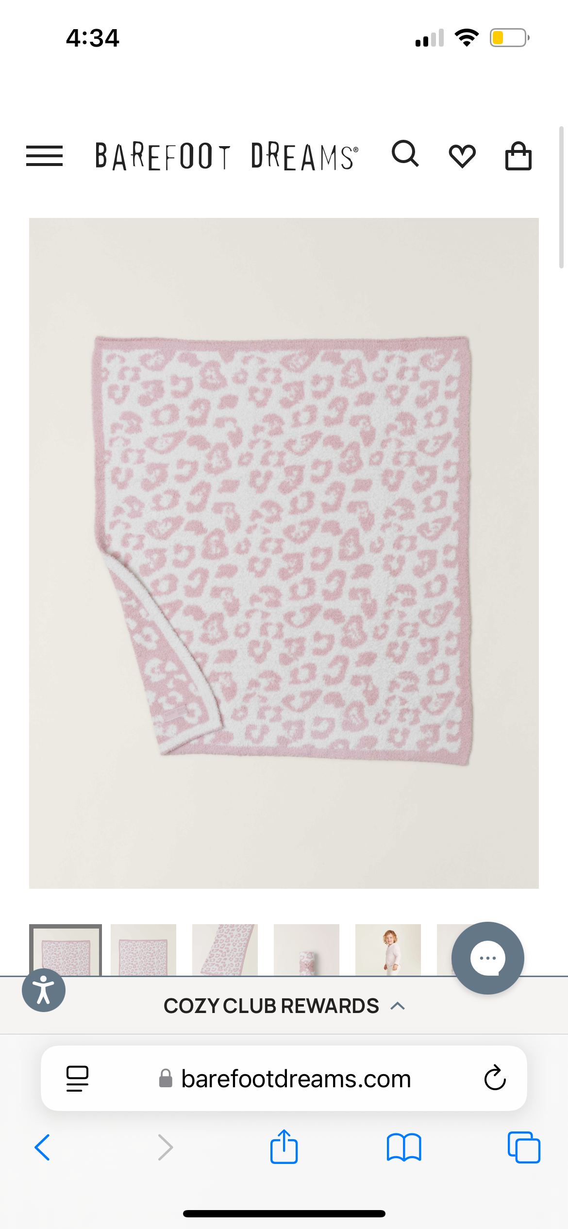 Cozy Chic Barefoot in the Wild Baby Blanket-Dusty Rose/Cream