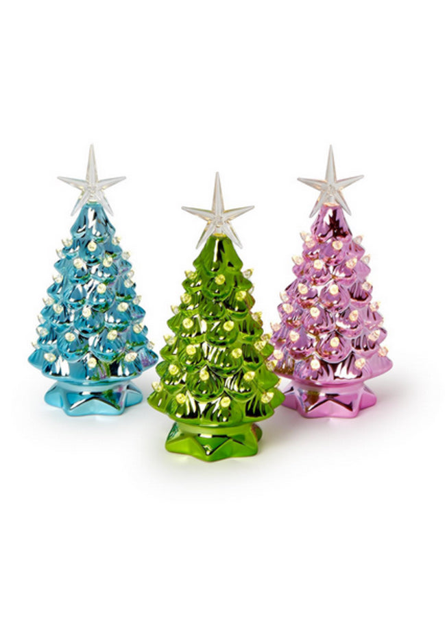 Metallic Christmas Tree with LED Lights