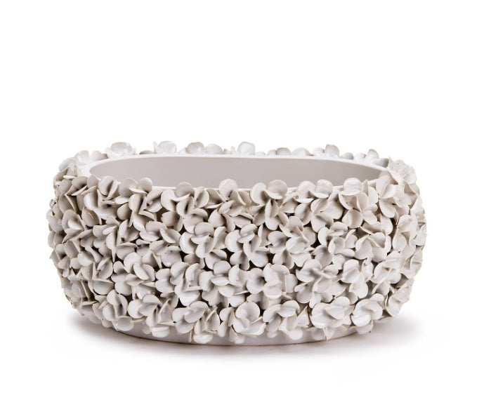 White Hydrangea Planter