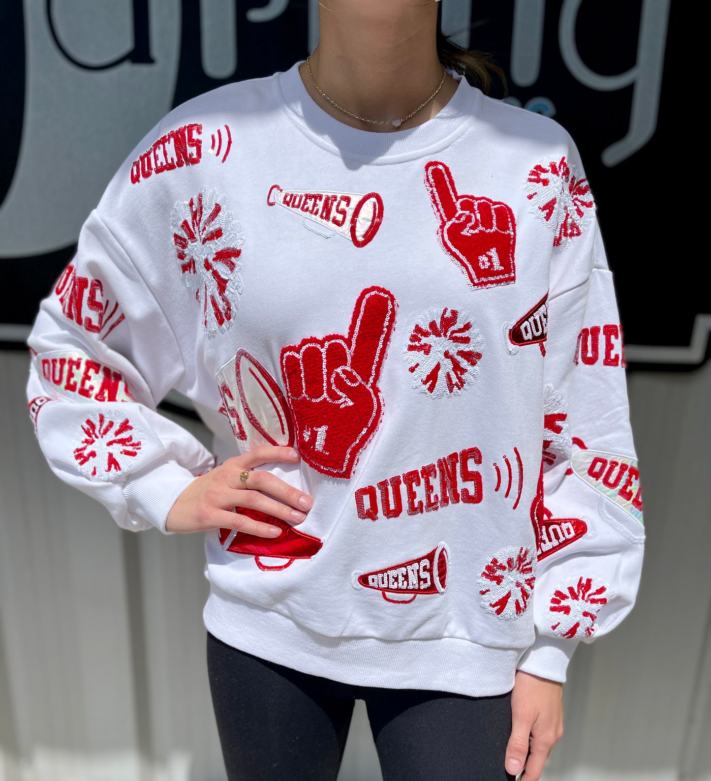 Cheer Icon Sweatshirt - Crimson/White