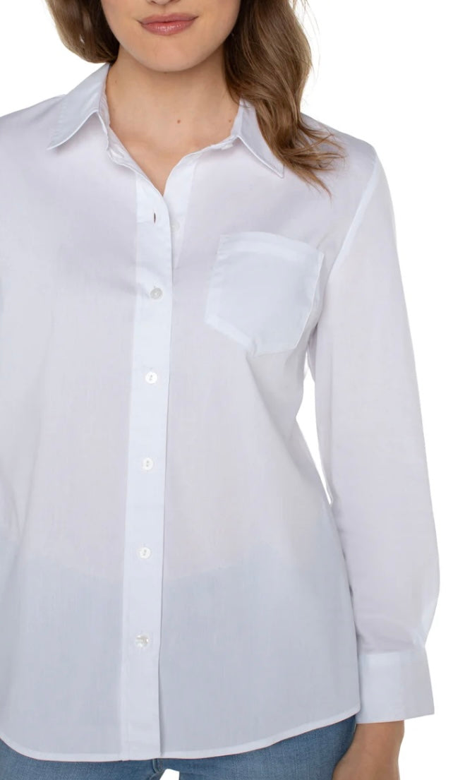 Liverpool Classic Button Front Top