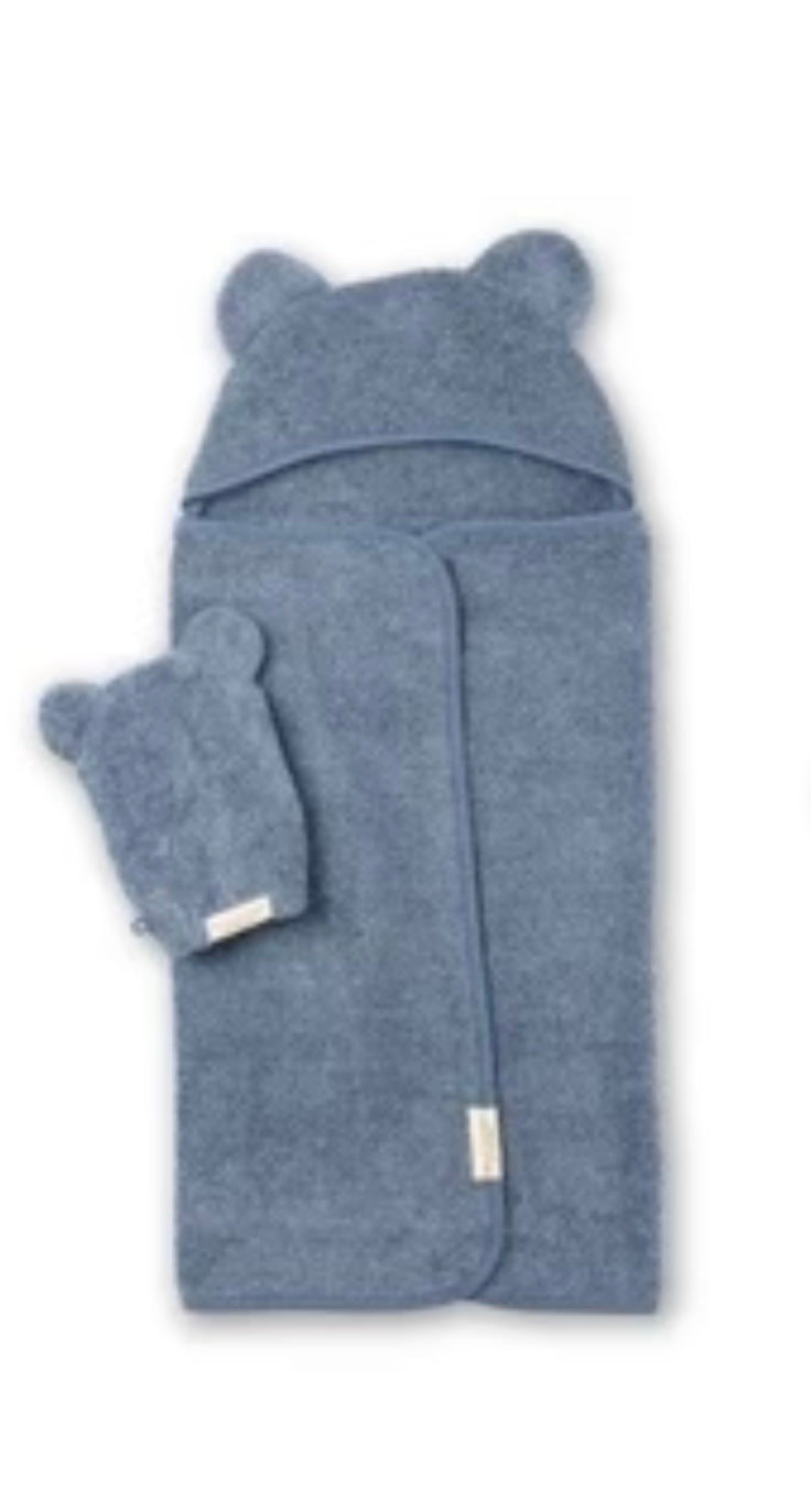 Bella Tunno Hooded Towel & Wash Mitt Set
