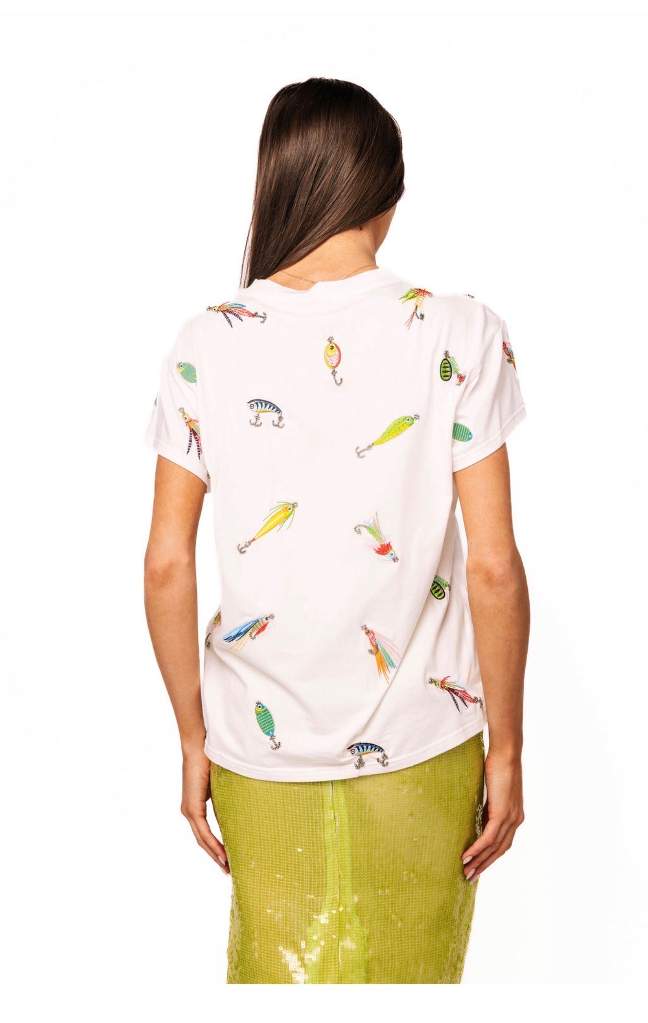Multi Fishing Lure Tee-White