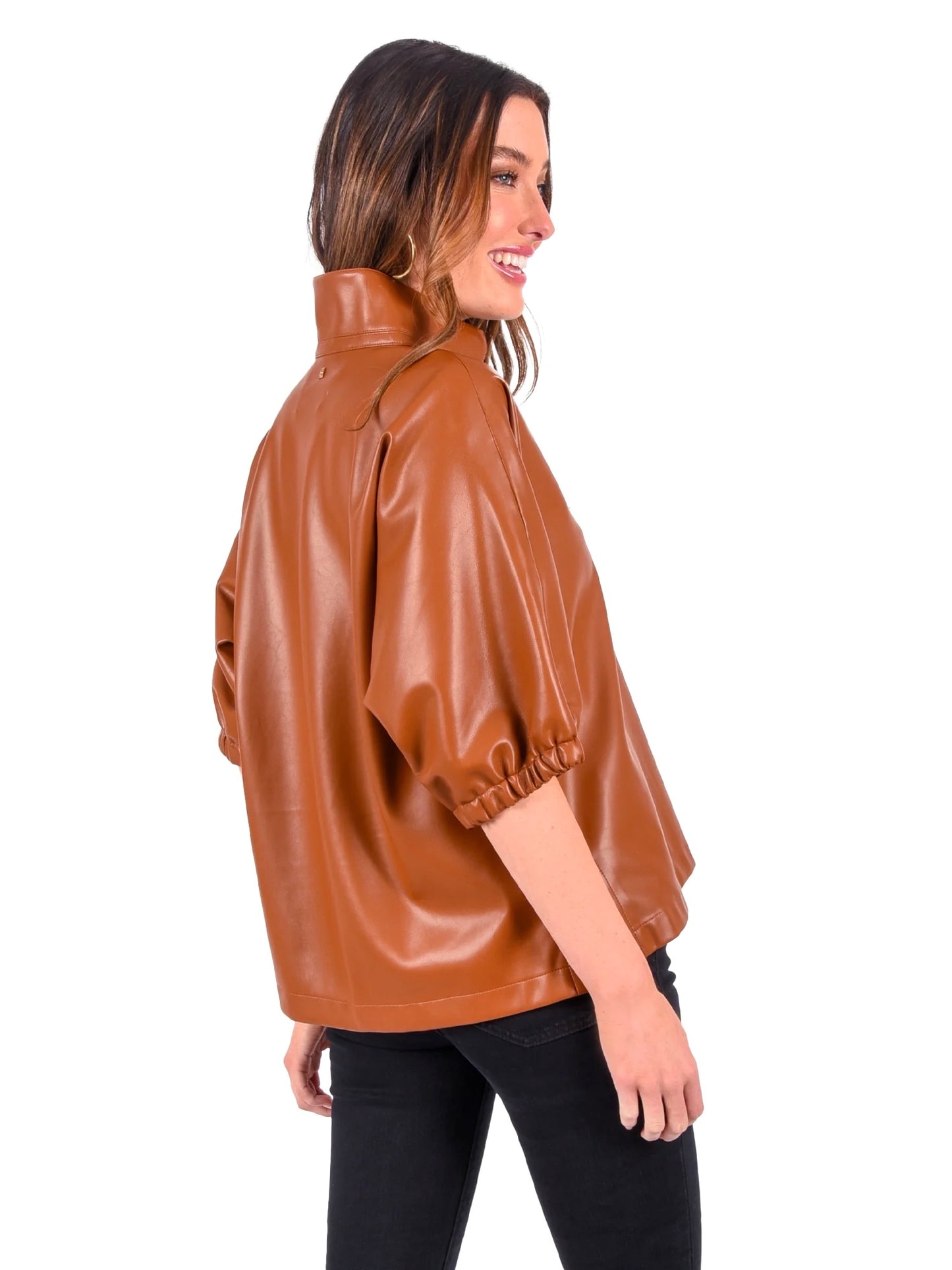 Poppy Top - Luggage Vegan Leather