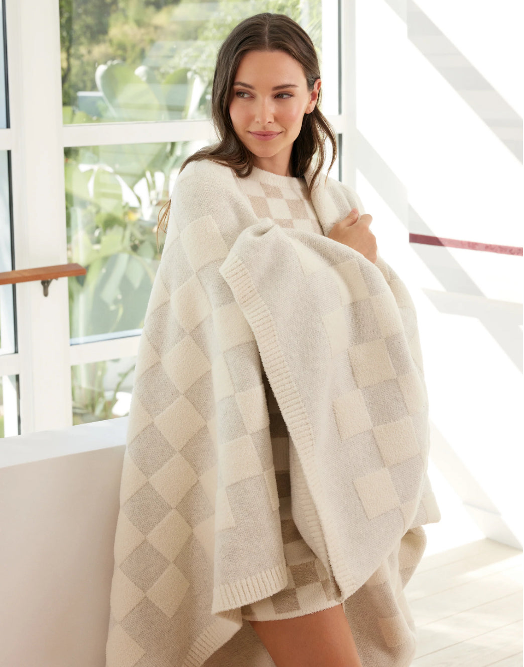 Barefoot Dreams CozyChic Cotton Checkered Throw