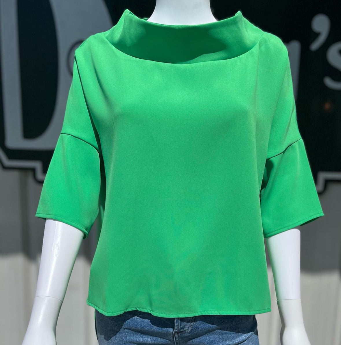Audrey Cowl Neck - Green