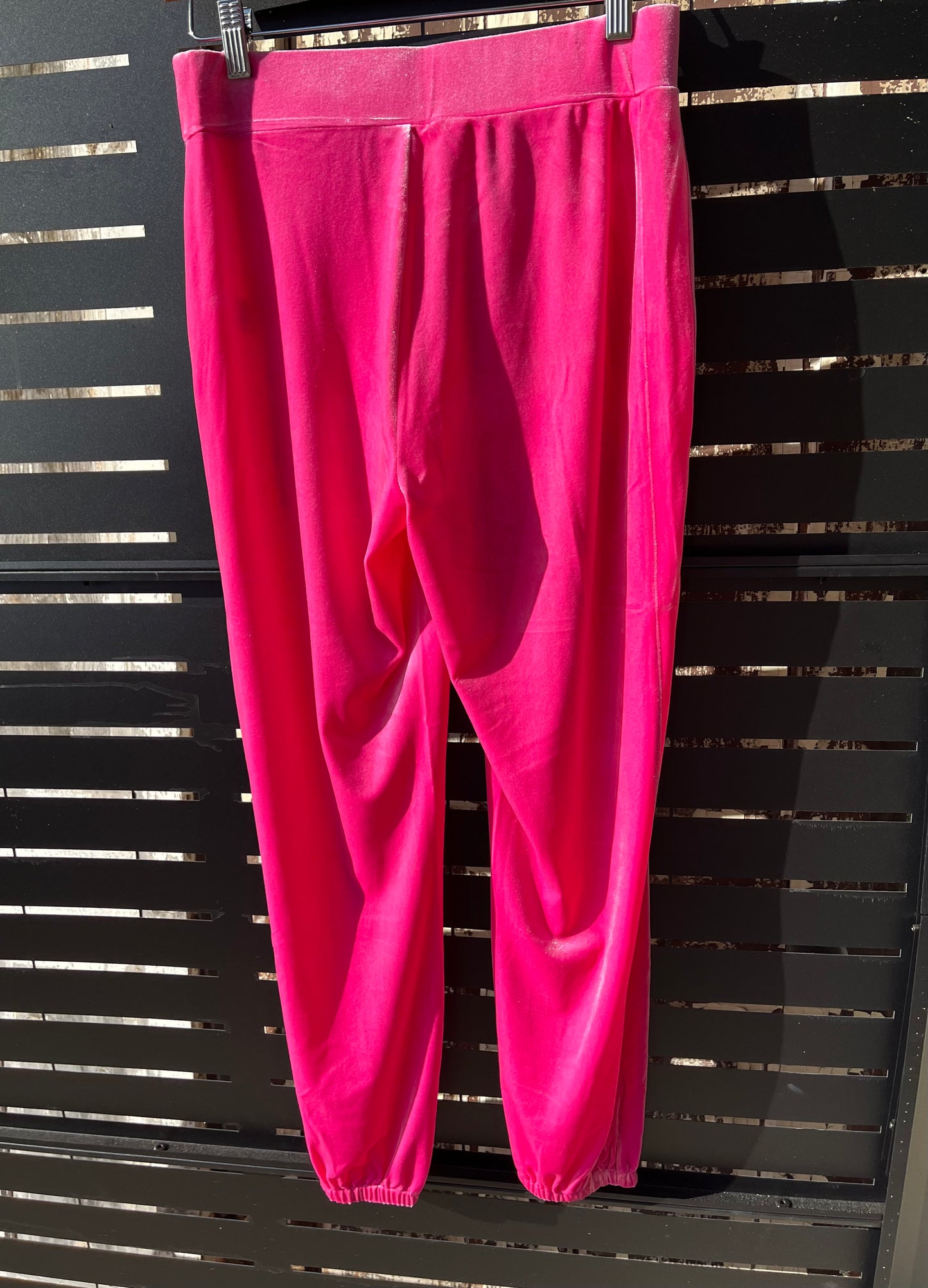 Emily McCarthy Downtown Jogger-Fuchsia Fedora Velvet