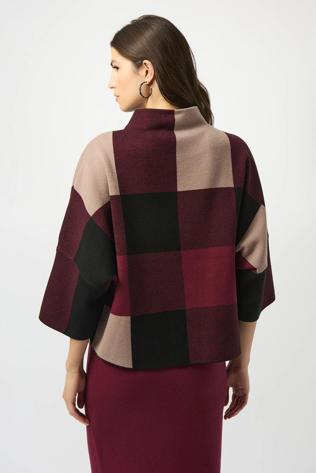 Plaid Sweater Knit Top