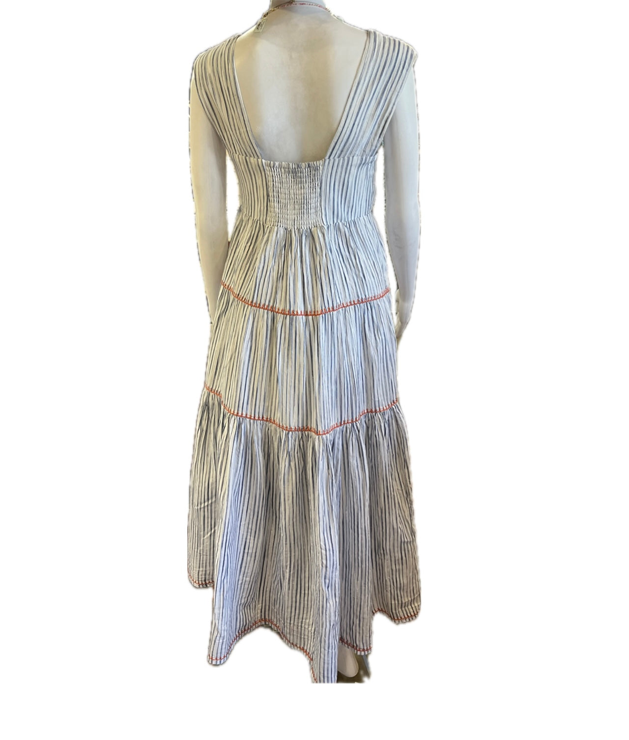 Tiered Maxi Dress with Embroidery