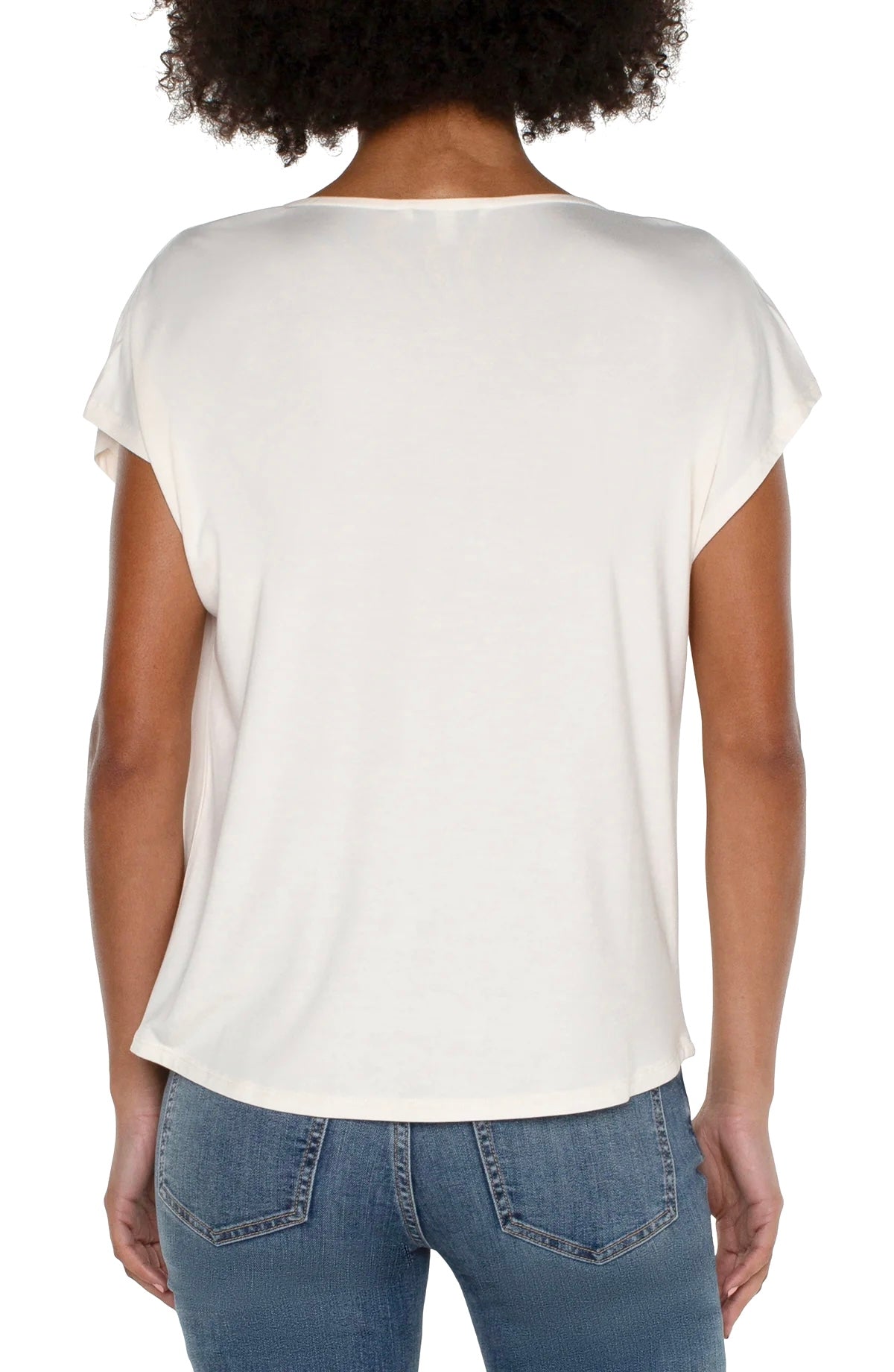 Short Sleeve Cowl Neck