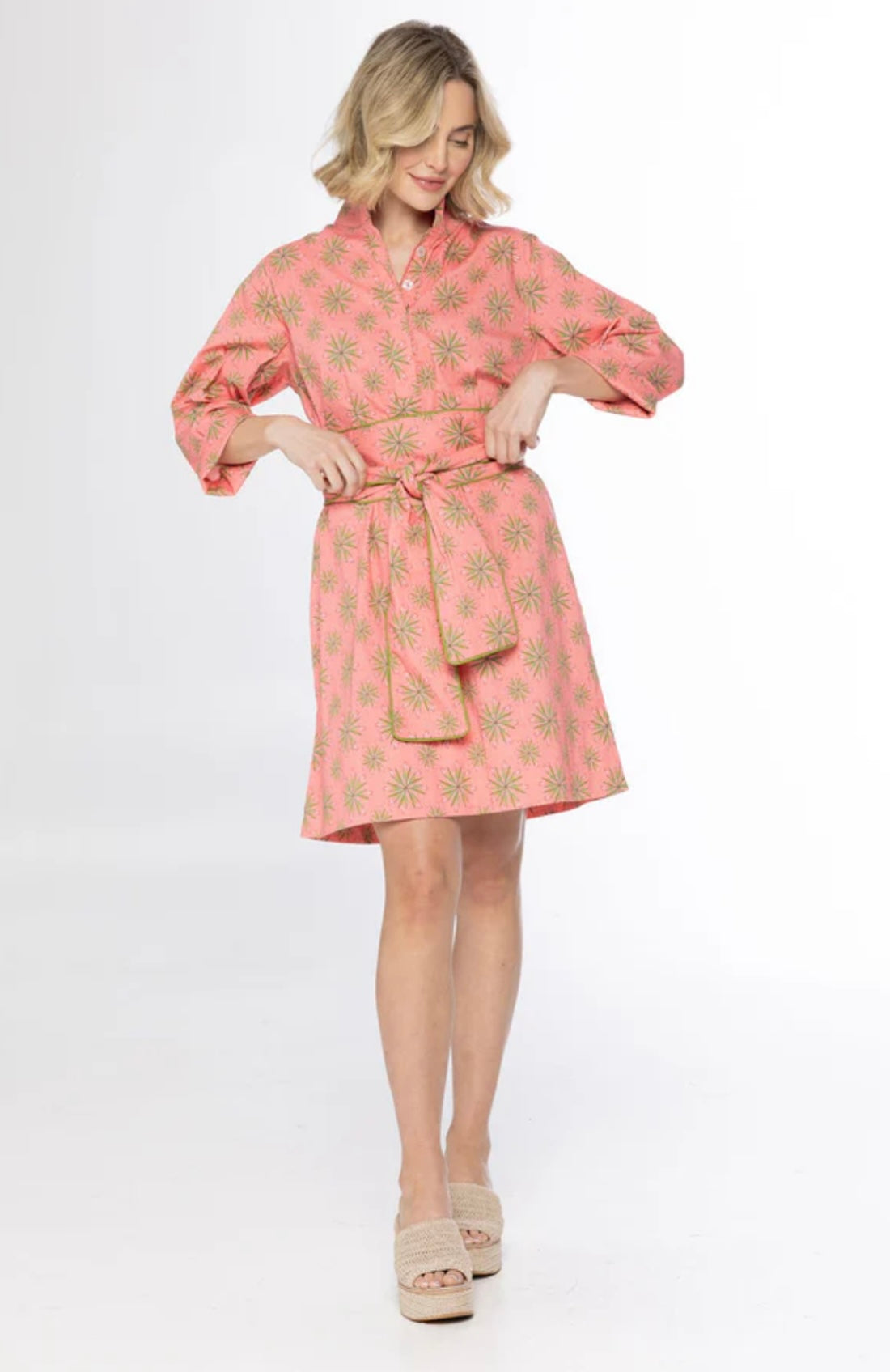 Arden Dress-Pink Pinwheels